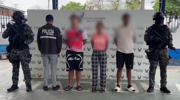 Policía Nacional afectó a red extorsiva que operaba en Guayaquil y Esmeraldas