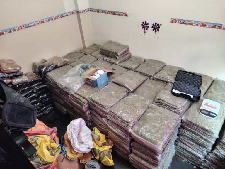 Identificamos un centro de acopio de droga, armas, cartuchos y explosivos vinculado a Los Lobos en Imbabura