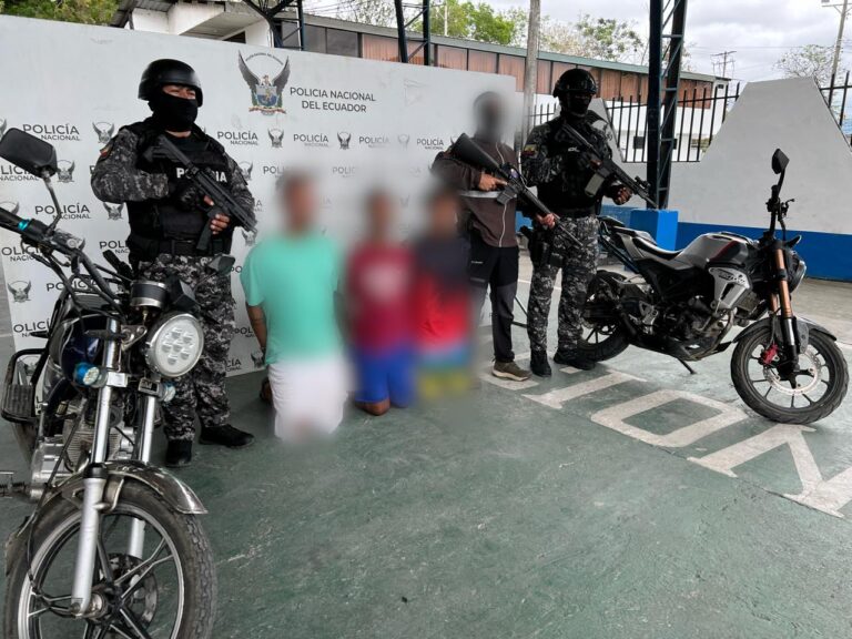 Policía Nacional aprehendió a tres presuntos implicados en un asesinato ocurrido en Esmeraldas