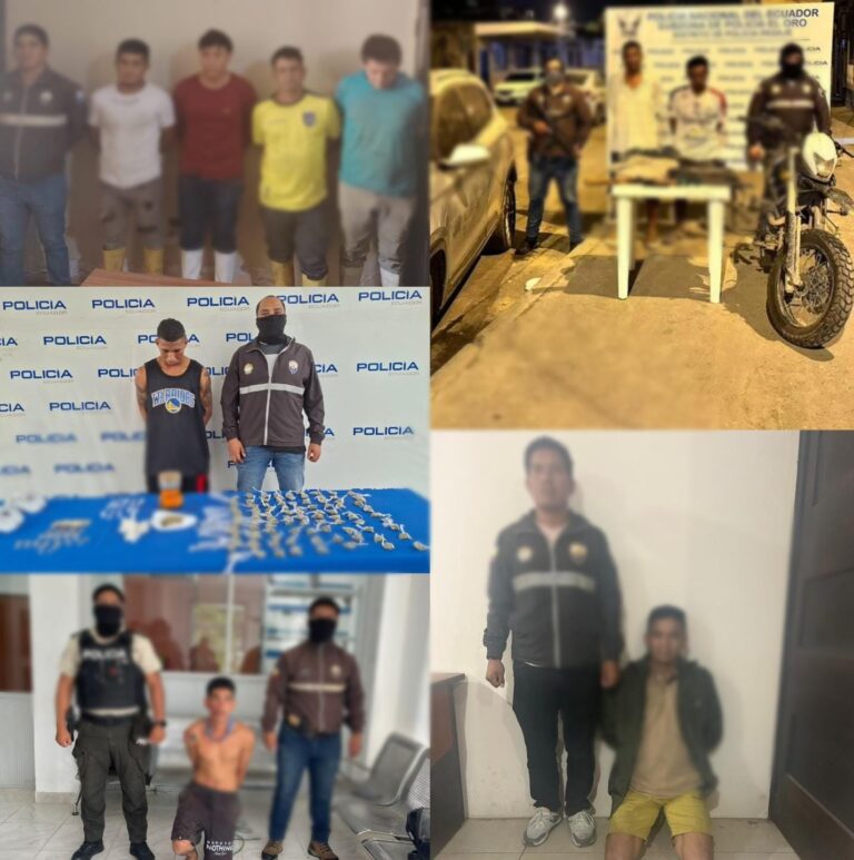 121 operativos ejecutados en las últimas 24 horas afectan a cinco estructuras criminales