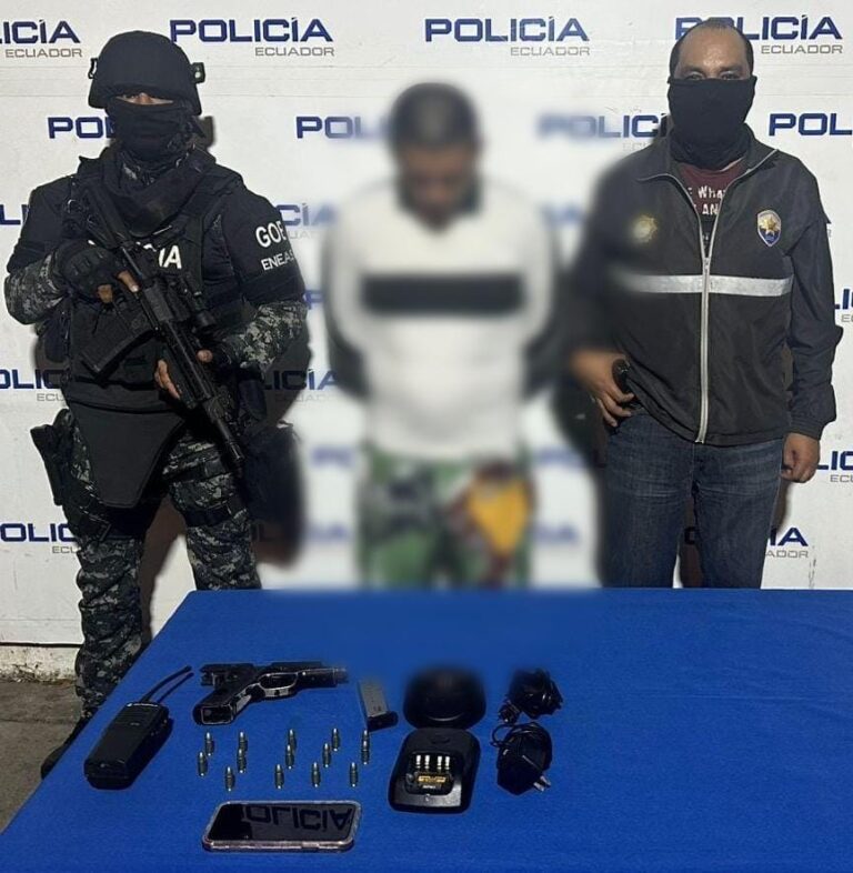Capturamos a un ciudadano considerado Objetivo de Intermedio Valor por tenencia y porte de armas de fuego, en El Oro