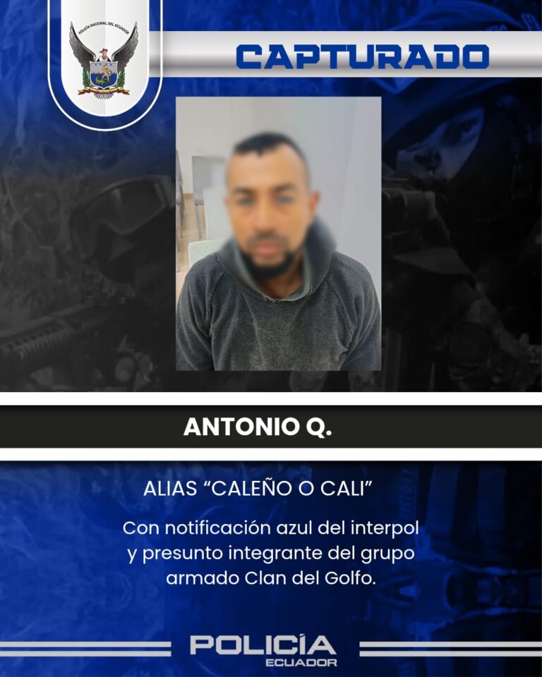 Capturamos a cabecilla del Clan del Golfo de Colombia en Operativo Migratorio en Santa Elena