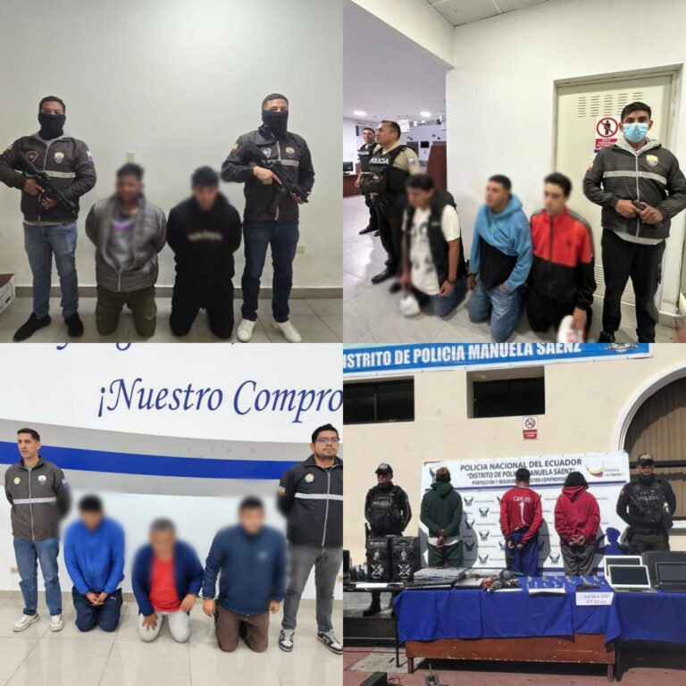 “Apolo XVI” golpea a la delincuencia y refuerza la seguridad ciudadana con 14 aprehendidos en Quito