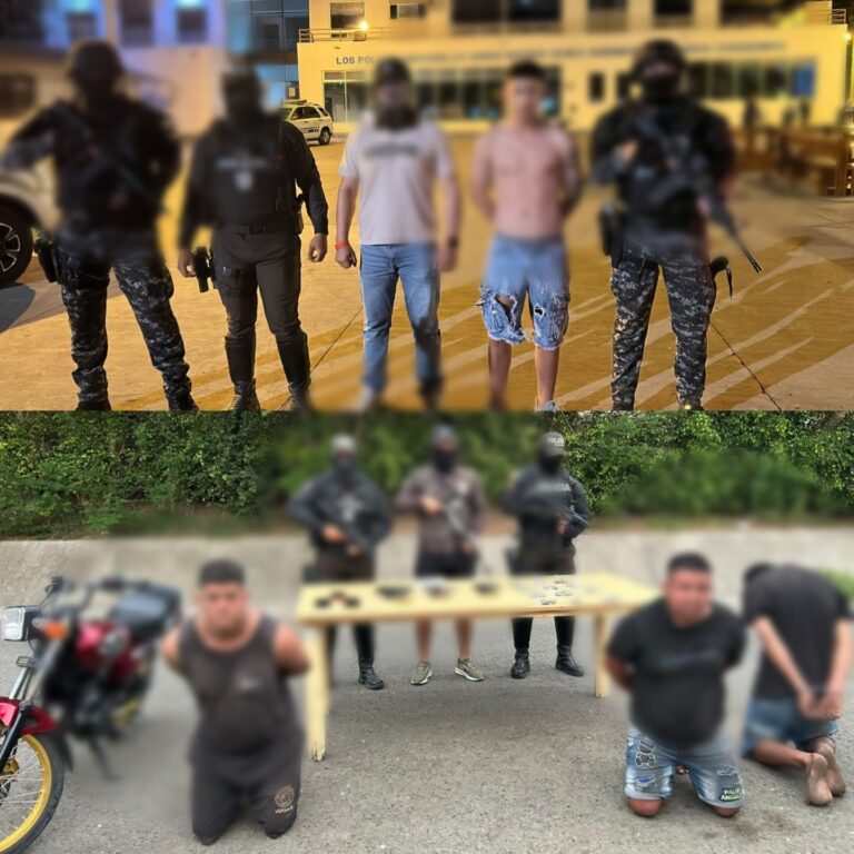 Aprehendimos a cinco integrantes de la estructura criminal “Los Choneros”, en Manabí