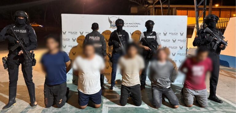 Operativo “Libertad” permite la captura de cinco sujetos vinculados a secuestro en Esmeraldas