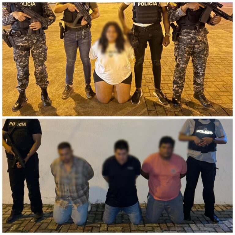 Policía Nacional aprehendió a cuatro sujetos por extorsión en Los Ríos y Cotopaxi