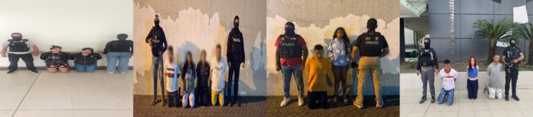 21 aprehendidos y una persona liberada en casos de extorsión y secuestro