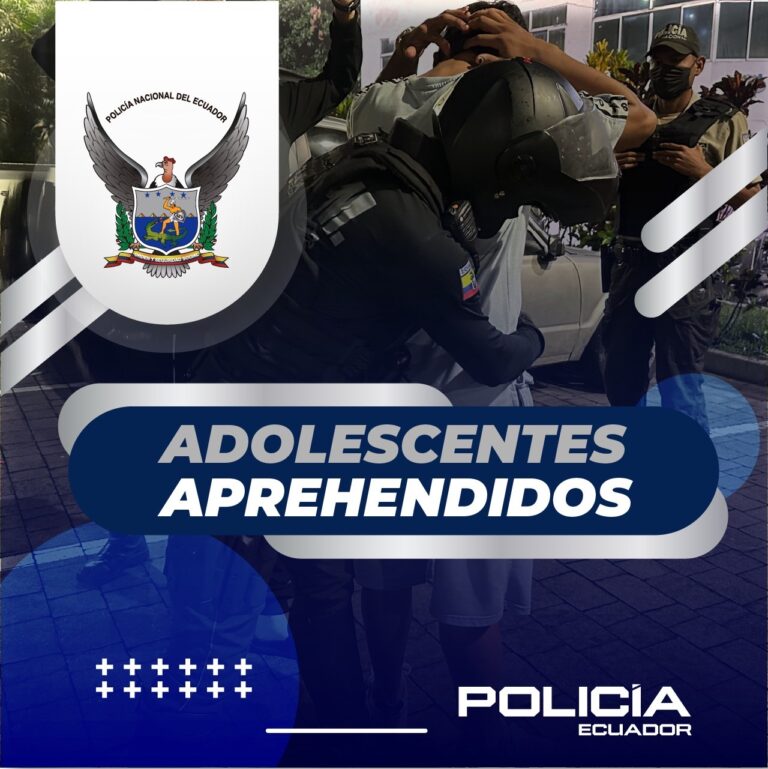 Tres adolescentes fueron aprehendidos en intervención policial ejecutada en Quinindé