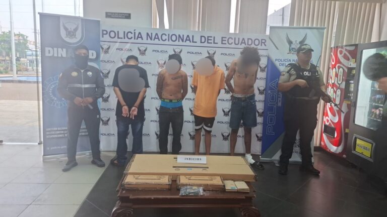 Se aprehendió a cuatro presuntos integrantes del grupo delincuencial “Águilas”