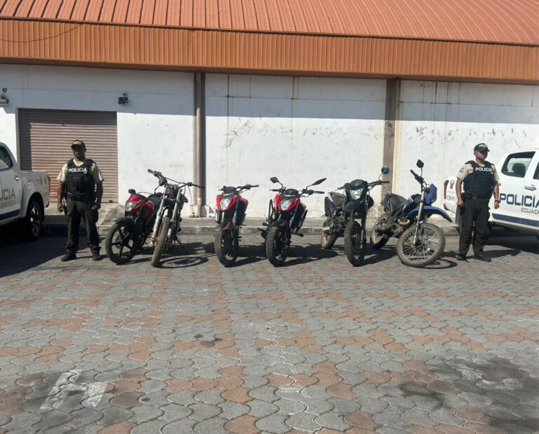 En Quito Policía Nacional recupera motocicletas reportadas como robadas