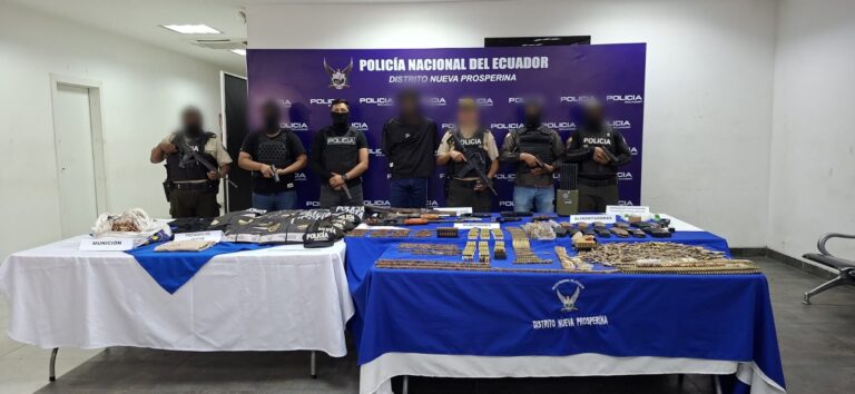 En Nueva Prosperina intervenimos un centro de acopio de armas de fuego y municiones, perteneciente a la estructura criminal “Los Lagartos”