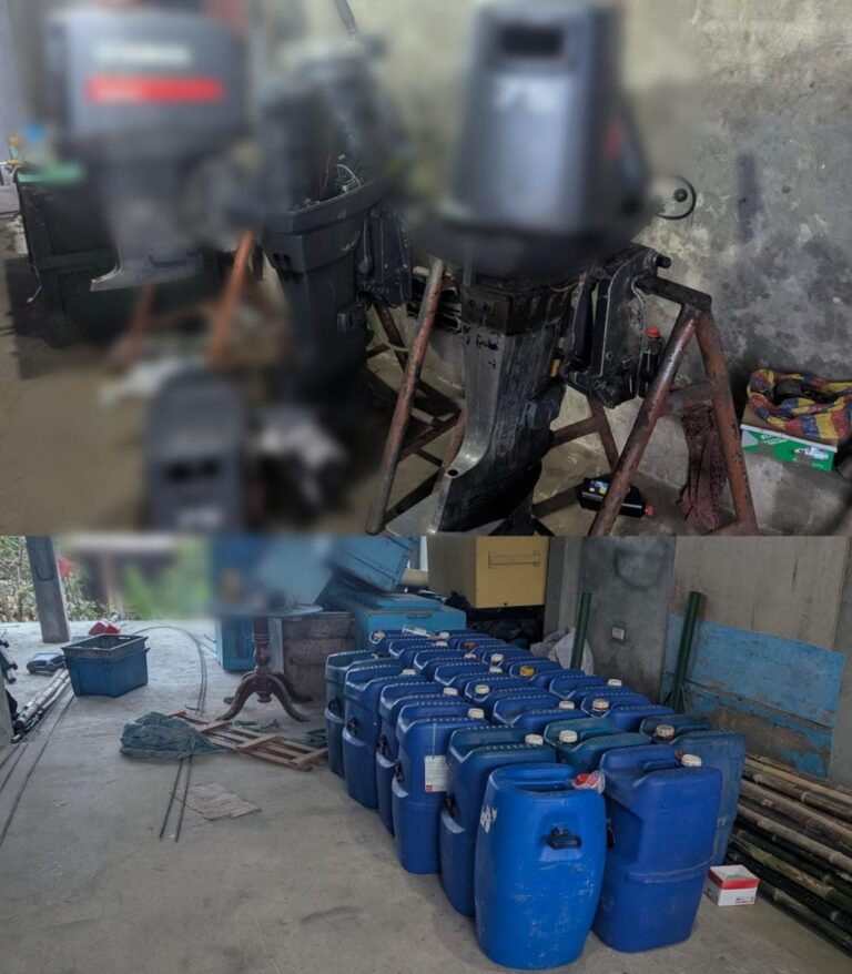 Decomisamos motores fuera de borda y combustible en operativo focalizado en Santa Elena