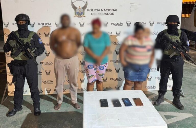 Capturamos a cuatro extorsionadores en Esmeraldas