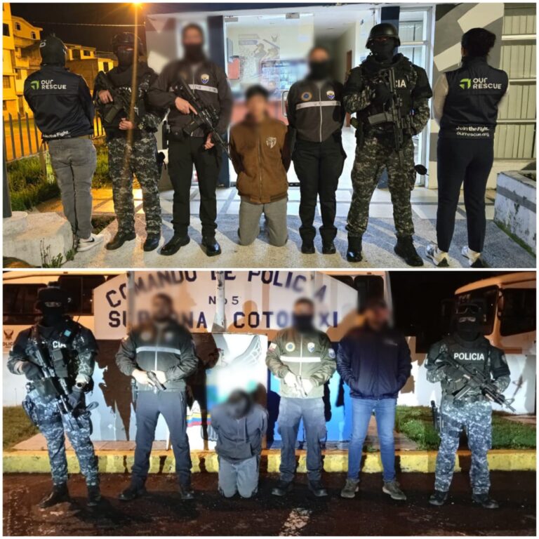 Capturamos en Cotopaxi y Pichincha a dos sujetos presuntamente implicados en el delito de pornografía infantil