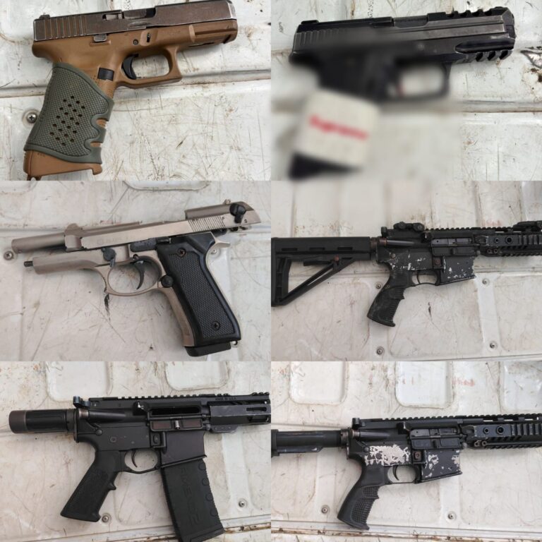 Afectamos a la estructura delictiva “Las Águilas”, con el decomiso de 11 armas de fuego de corto y largo alcance