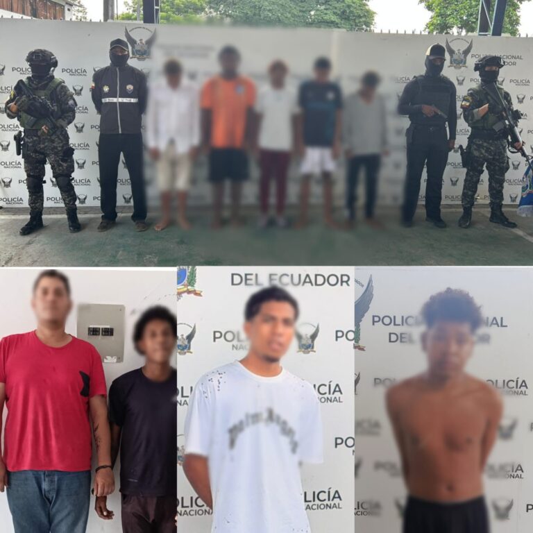 Ocho aprehendidos, dos detenidos con boleta de captura, droga y otros indicios deja Operativo “Apolo” en Esmeraldas