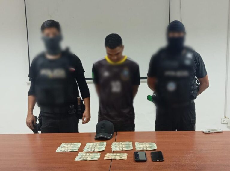 Aprehendido presunto implicado en el delito de extorsión en Esmeraldas