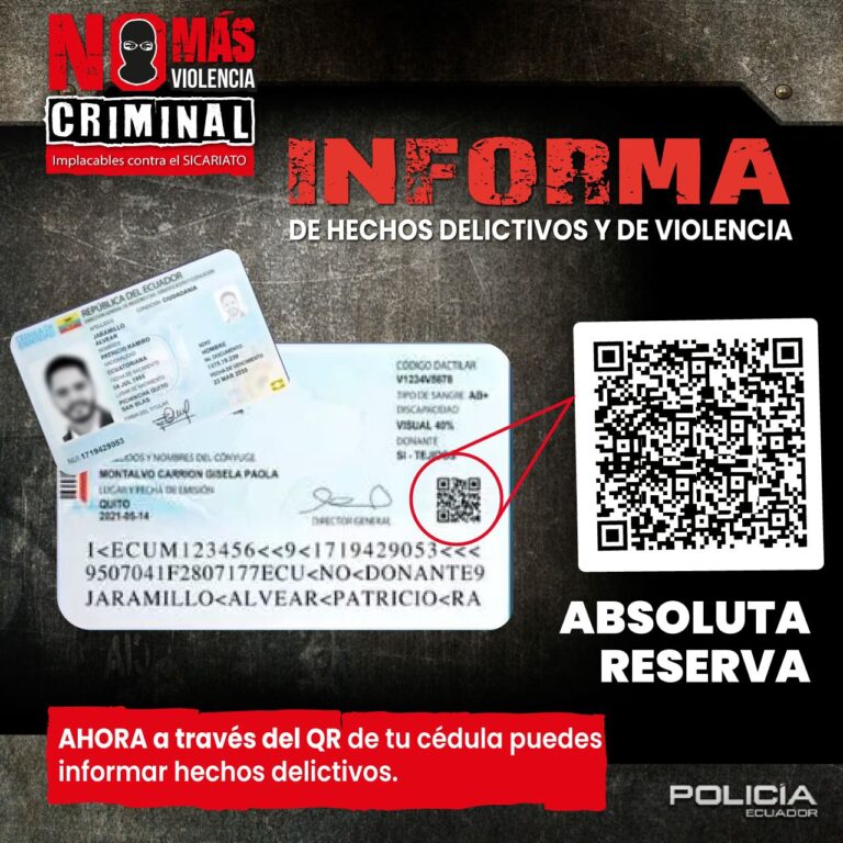 La cédula de identidad se convierte en una herramienta clave para informar hechos de violencia o delincuencia