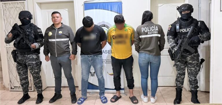 Dos aprehendidos por presuntos delitos de usura y extorsión en Ibarra