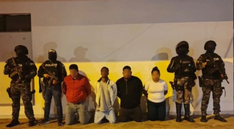 Cuatro aprehendidos por presunta extorsión en Imbabura