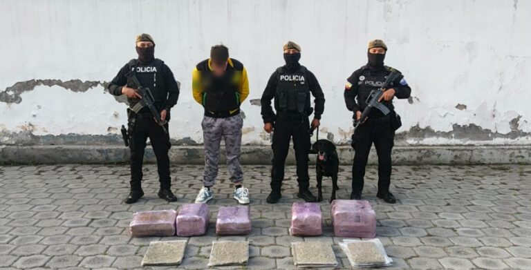Incautados 50 kilos de marihuana durante control policial en Imbabura