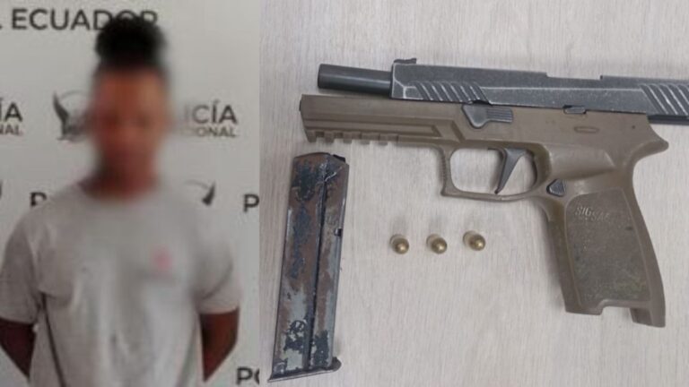 Aprehendido en flagrancia alias “Potro”, presunto integrante del GDO “Los Lobos”, en Atacames, Esmeraldas