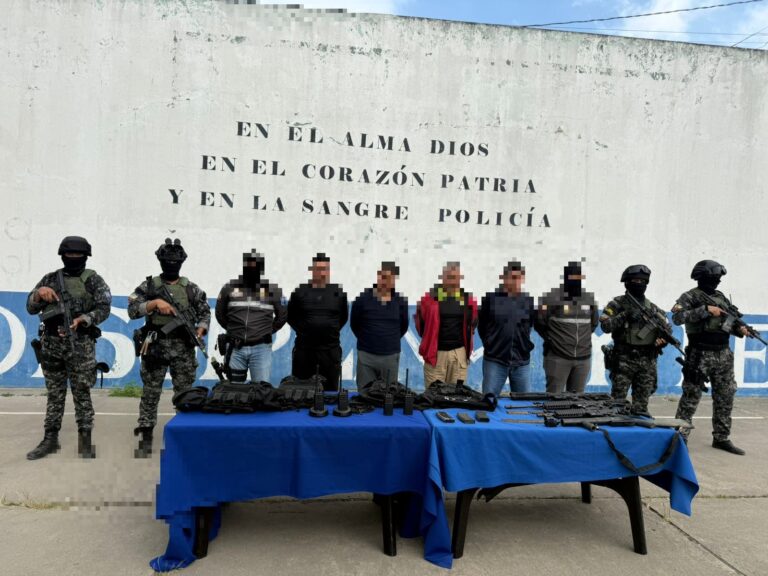 Policía Nacional afecta logístico de GDO en Ponce Enríquez con la aprehensión de cuatro sujetos