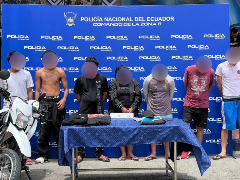 7 aprehendidos implicados en terrorismo,robo y vandalismo en Guayaquil