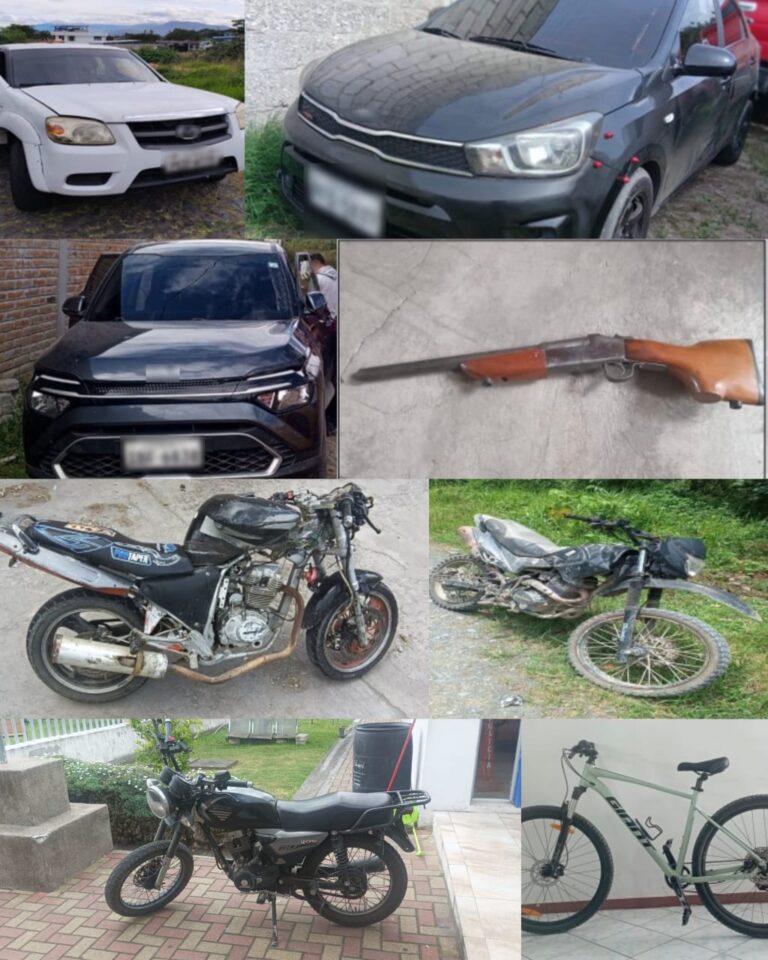 Operativos policiales deja vehículos y motocicletas recuperadas en Imbabura