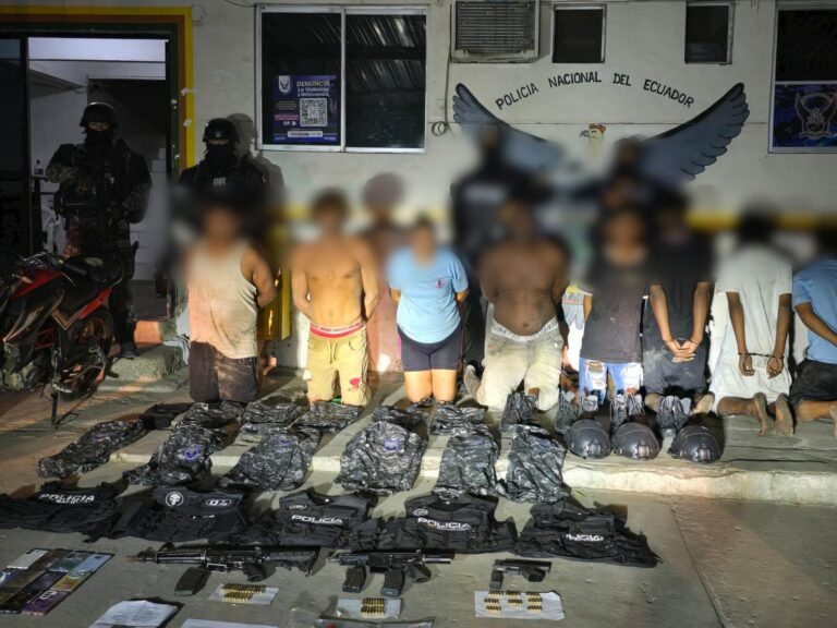 Golpe a estructuras delictivas deja 11 aprehendidos, presuntamente vinculados al delito de extorsión en Guayas