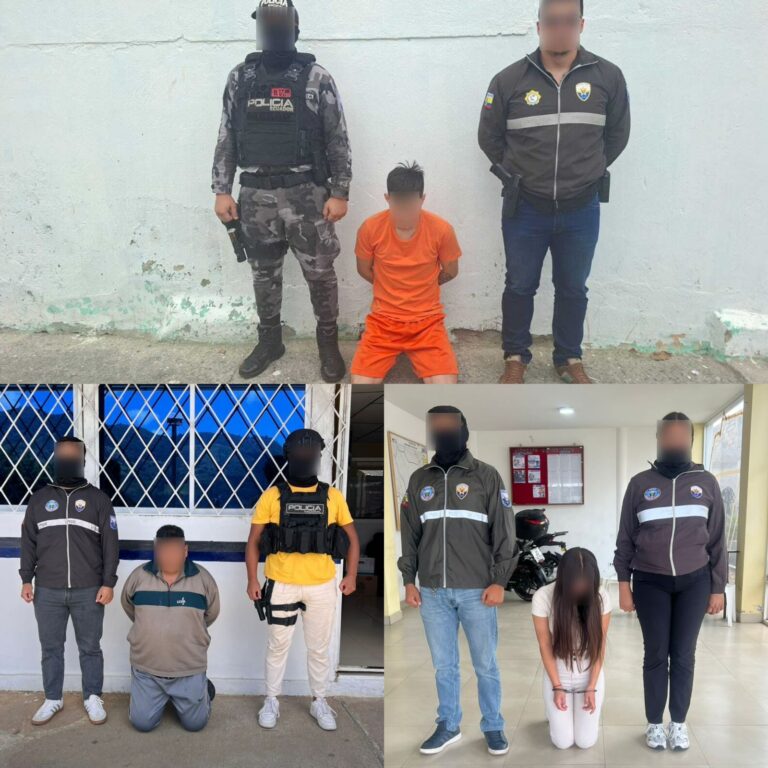 Policía aprehende a tres ciudadanos por presunta extorsión en Loja