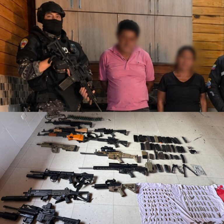 Policía desmantela un centro de acopio de armas de «Los Choneros» en Manabí ​