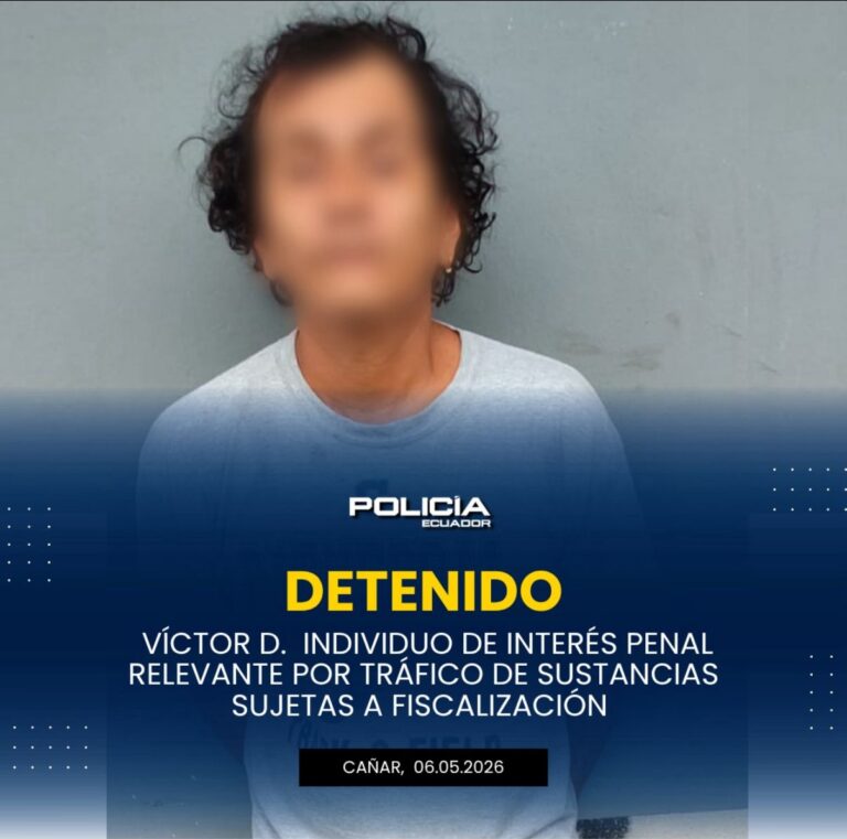 DETUVIMOS A VÍCTOR D., INDIVIDUO DE INTERÉS PENAL RELEVANTE, POR TRÁFICO DE DROGAS EN CAÑAR