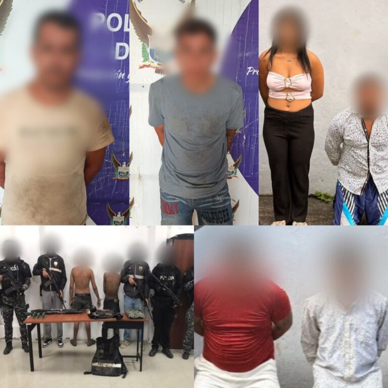 09 aprehendidos, 16 armas de fuego, droga y municiones incautadas durante la operación IAD en Guayas