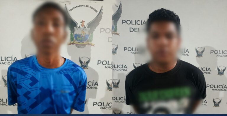 Aprehendimos a dos presuntos integrantes de “Los Tiguerones” vinculados a robo y extorsión en Esmeraldas