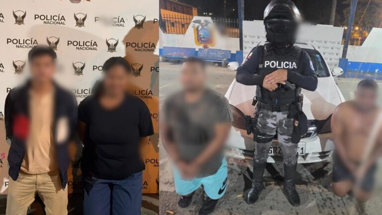 Cuatro aprehendidos por el delito de extorsión en Esmeraldas