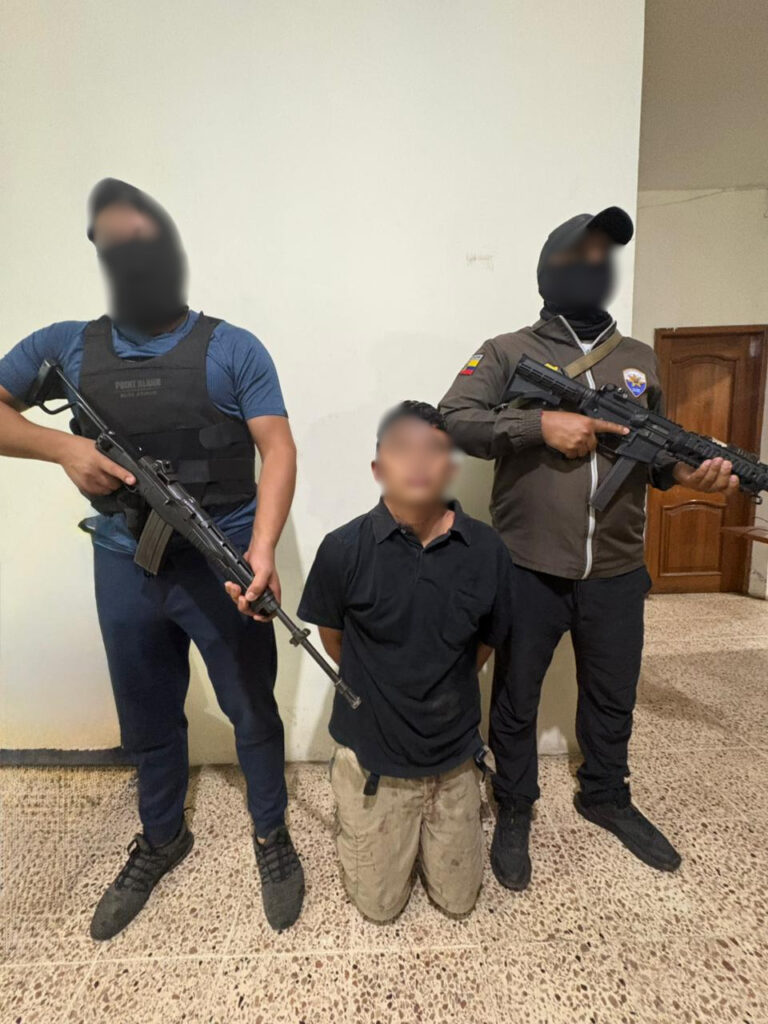 Intervención policial en Yaguachi permitió neutralizar ataque armado y aprehender a alias “Axel”