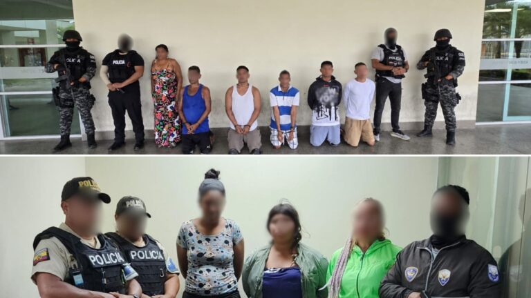 Golpe al microtráfico dejó 10 aprehendidos en Manabí y Pichincha