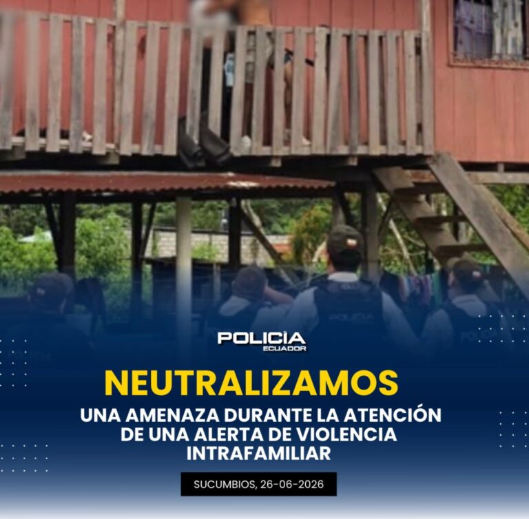 Neutralizamos una amenaza durante la atención de una alerta de violencia intrafamiliar