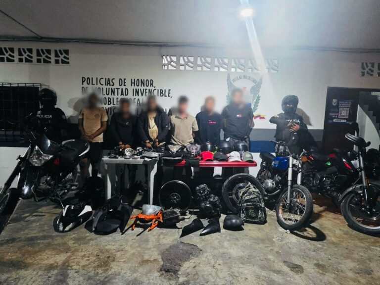 Aprehendimos a seis presuntos implicados en el robo a un local comercial en Los Ríos