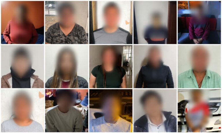 Quince personas fueron aprehendidas durante operativos simultáneos contra una organización dedicada a comercializar vehículos robados