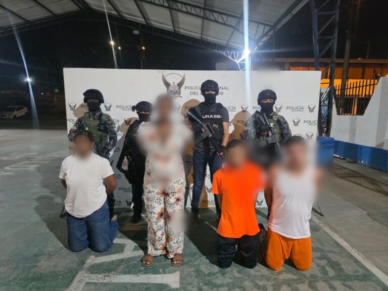 Cuatro presuntos extorsionadores aprehendidos en Esmeraldas