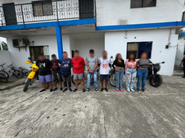 Policía Nacional aprehendió a nueve ciudadanos durante intervención por presunta asociación ilícita en El Triunfo