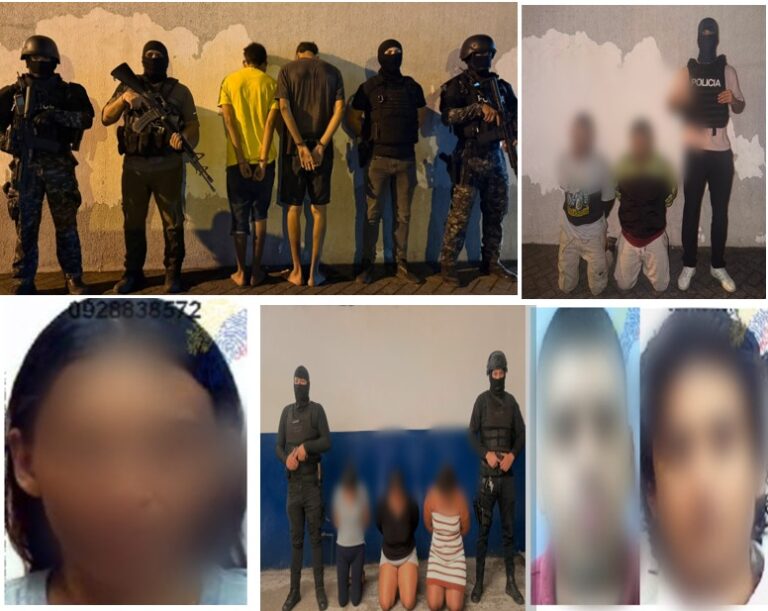 Afectamos a las redes de Secuestro y Extorsión: 10 Aprehendidos, 2 Adolescentes Aislados y una víctima liberada en Operativos Ejecutados en Guayas y Santo Domingo