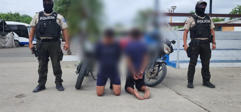 Dos sospechosos fueron aprehendidos tras enfrentamiento armado en Portoviejo