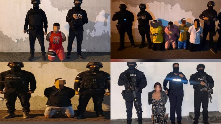 07 Aprehendidos por presunta extorsión en Guayaquil