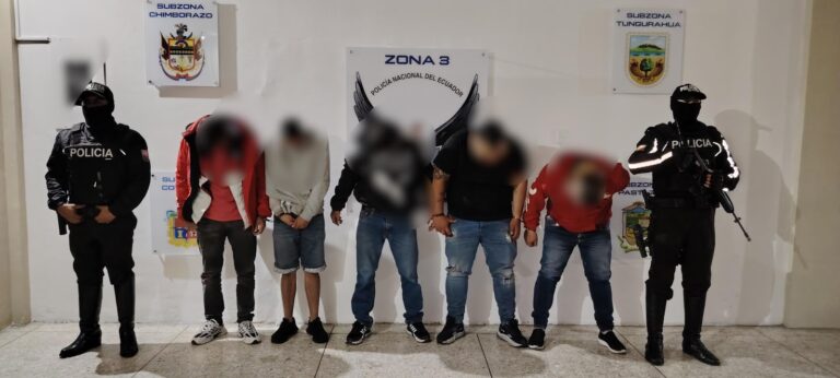 Policía neutralizó a cinco sujetos armados durante operativo focalizado en Ambato