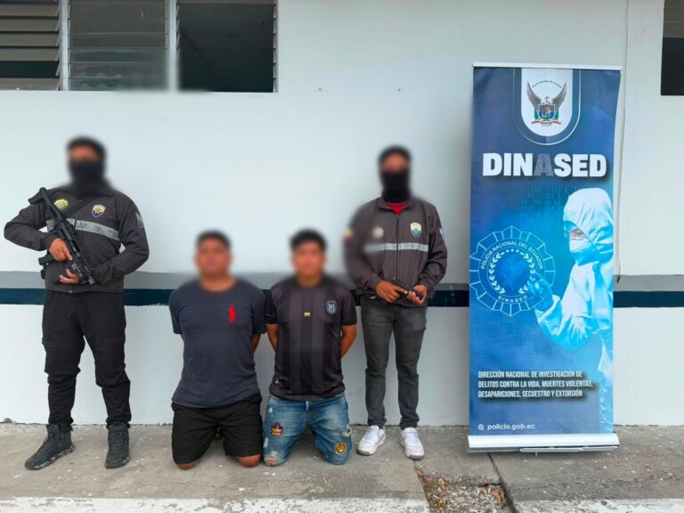 Policía Nacional captura en flagrancia a dos presuntos implicados en hecho violento en el distrito Florida