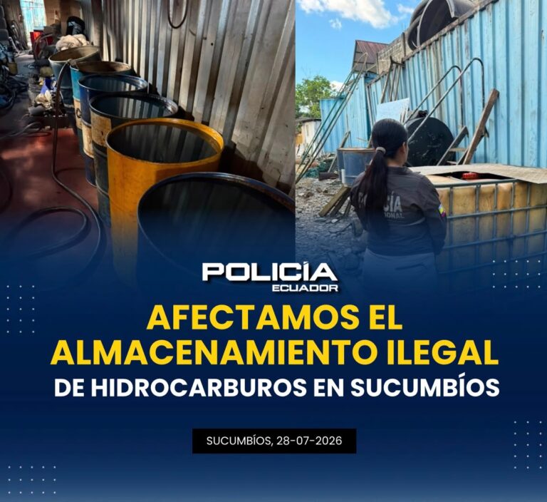 Afectamos el almacenamiento ilegal de hidrocarburos en sucumbíos