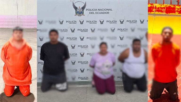 Golpe contundente a la extorsión con la aprehensión de cinco sujetos en Esmeraldas